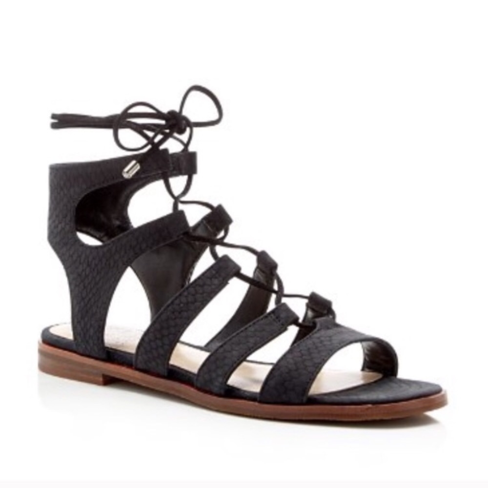 NWT Vince Camuto gladiator sandals black snake